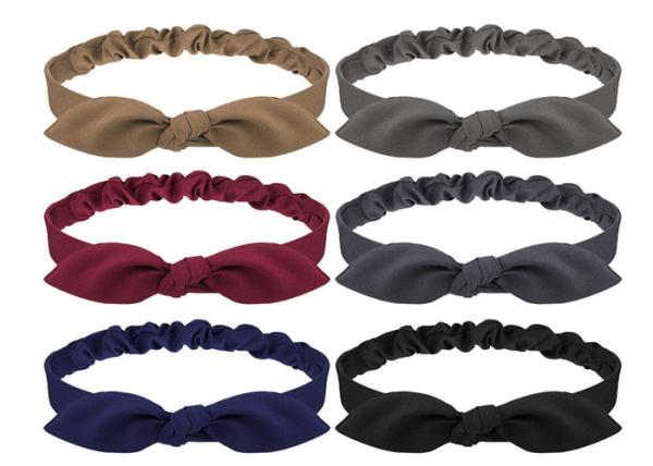 Rabbit ears hair bands with bows all wear elastic band knot cute hair bands headwear thick hair bands