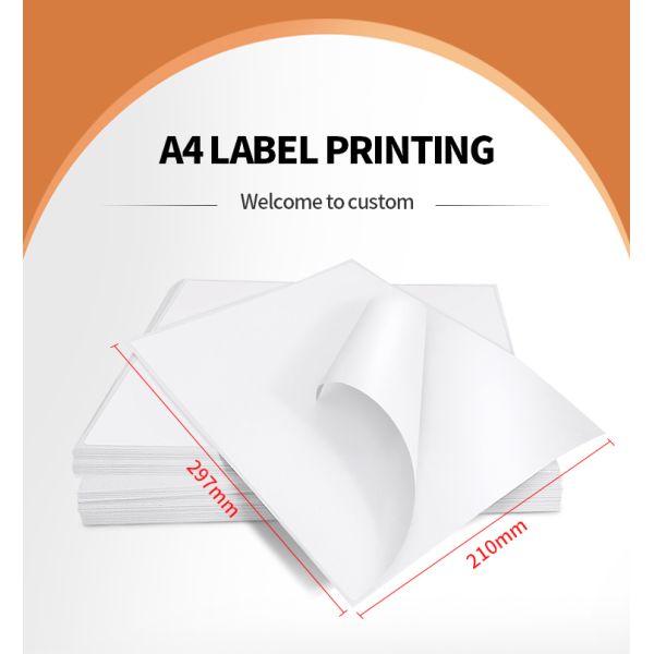 Custom A4 Label Stickers 210x297mm Waterproof For Shipping Address