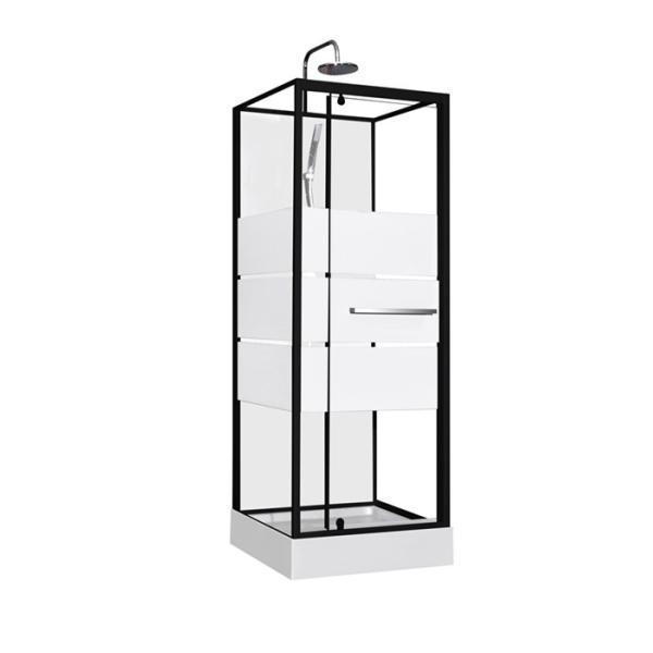 Fashion Pivot Door, Corner Shower Stalls , Square Shower Cabin with white acrylic tray