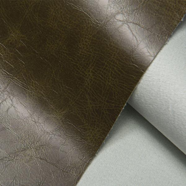 Cuir PVC 1.5mm avec envers en suédine pour meubles et sacs