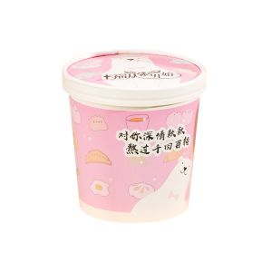 Extra Thick Kraft Paper Takeout Container Leak Proof Biodegradable Food Box for Congee Noodles Desserts