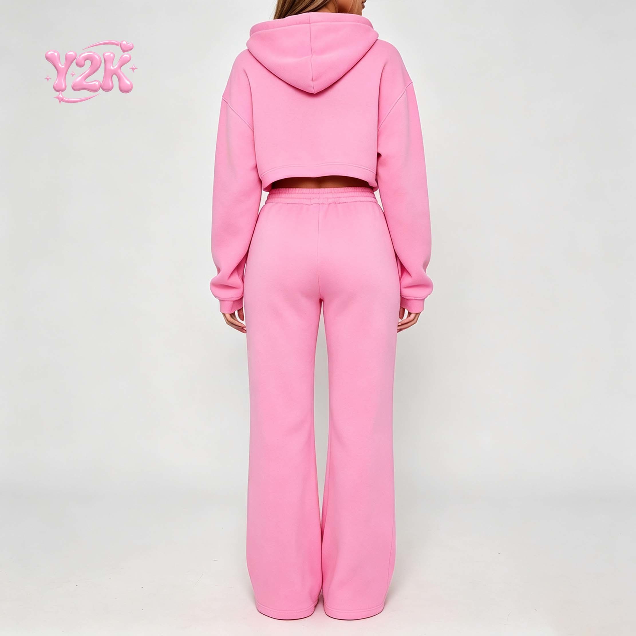 Custom Women's Oversized Hoodie Wide Leg Sweatpants Set