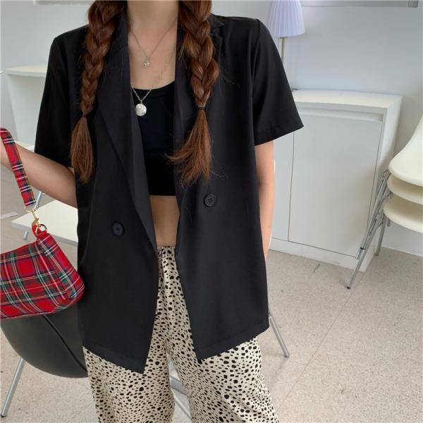Casual Mid Length Loose Chiffon Ladies Suit Blazers