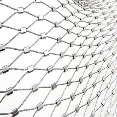 Zoo Stainless Steel Rope Mesh , Stainless Steel Wire Rope Ferrule Mesh