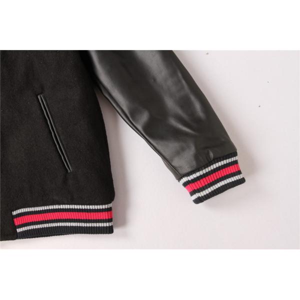 PU Sleeve Ladies Black Bomber Jacket 10A 12A 14A Sample free