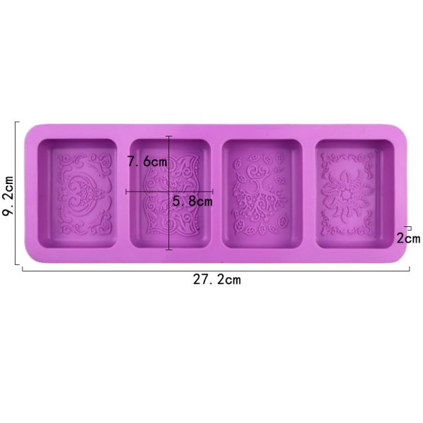1 Piece SHUXIN YZ-66 Square Silicone Cake Molds Eco-Friendly Disposable for Soap Candle Resin Crafting High Temperature