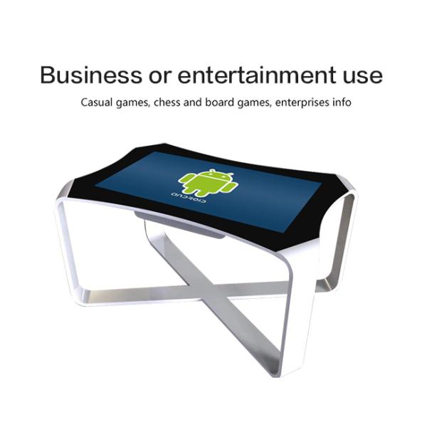 A exposição interativa X de Smart da tabela do multi toque do painel LCD de 43 polegadas deu forma para o jogo do café