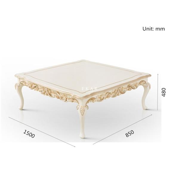 Luxury Antique Rectangle Coffee Table Hand Carved Wooden Coffee Table