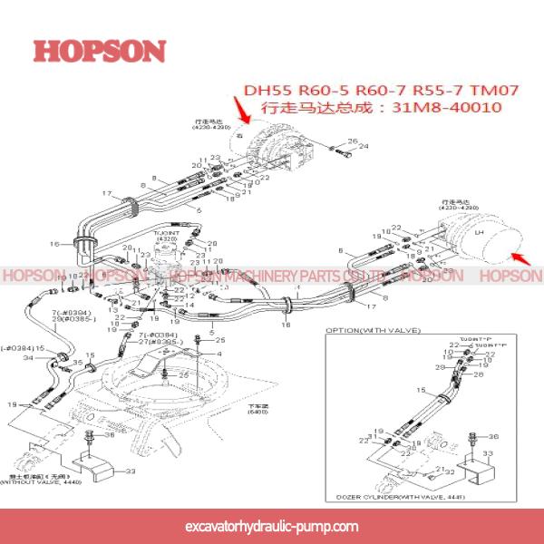 12*12*250 Final Drive Travel Motor 31M8-40010 Fit R55 R60 TM07 GM07