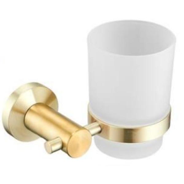 Tumbler holder83003-Brushed Golden color Round&Stainless steel 304