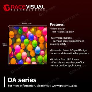 Standardized Panel Size and IP66 Rating Outdoor Billboard Lighting with 960×960mm Die-cast Cabinet
