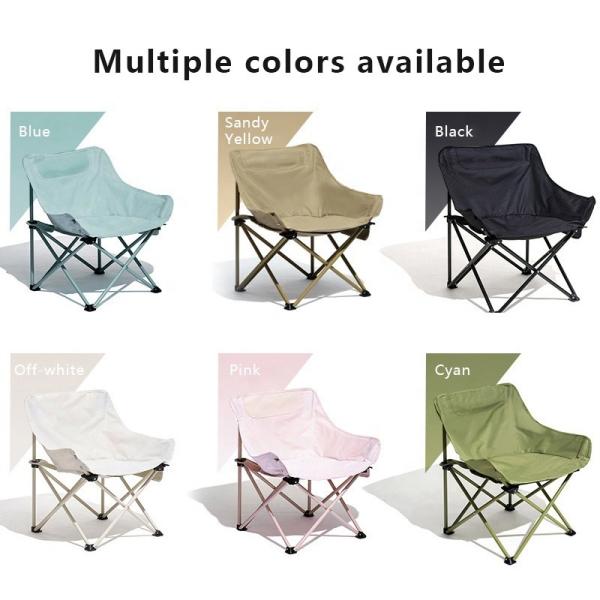 100kg Capacity Foldable Metal Camping Chair 60x50x66cm