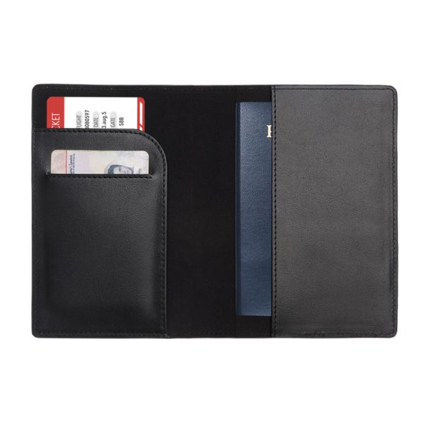 Customized PU Leather Travel Passport Cover Gift Set RFID Personalized Passport Holder