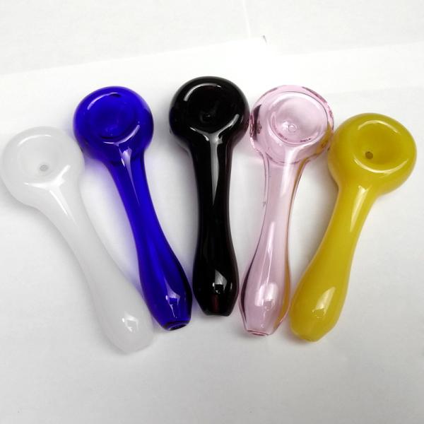 4mm Thick Glass Water Pipe / Recycler Glass Pipe Oil Dab Rig Simple Design