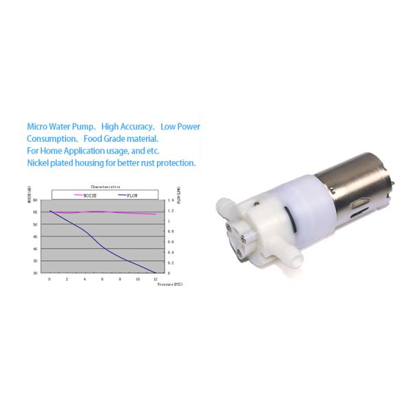 FDA grade high pressure high Accuracy low power dc 12v mini water pump electric water pump