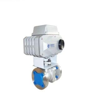 Class 150lb A216 WCB 2PC Electric Actuator Operated Ball Valve