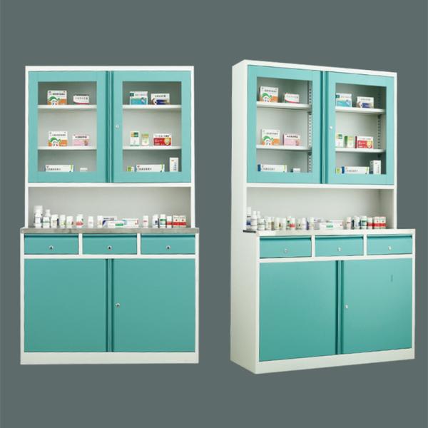 Alkali Resistant SS304 Hospital Medicine Cabinet Adjustable With 3 Drawers
