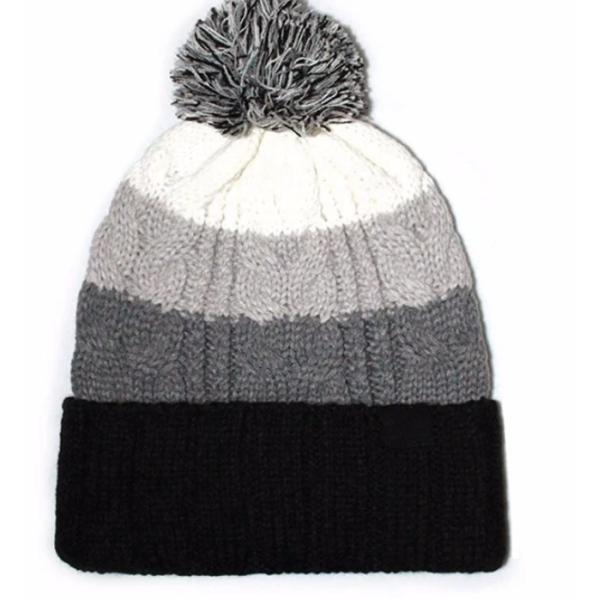 Unisex Knit Pom Pom Beanie Embroidery Logo Woven Label 100% Acrylic Pom For Winter