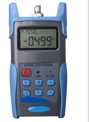 FTTx Fiber Optic Handheld Adjustable Light Source in Chinese For SM/MM FC/PC
