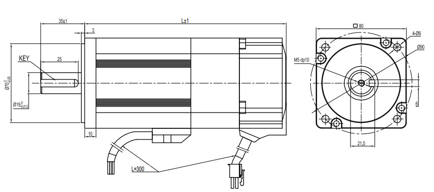 Мотор сервопривода 80mm Dc низшего напряжения 24V 48V безщеточный