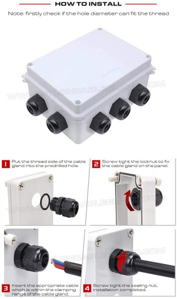 Glándula de cable impermeable IP67/IP68/IP69K/nema 6 en de nylon (plástico/poliamida/polímero/PA)