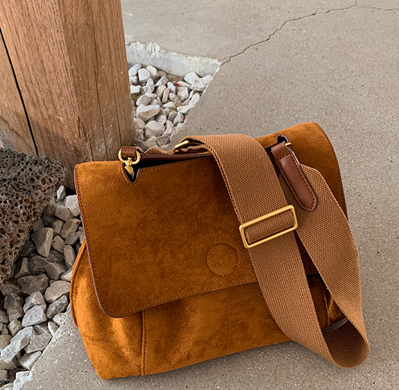 Autumn Winter 40cm PU Shoulder Bag BSCI Fleece Shoulder Bag