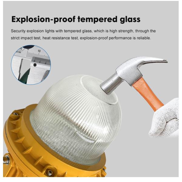 High Brightness LED Explosion Proof Light with Aluminum Tempered Glass in 50W 100W 150W for Hazardous Locations