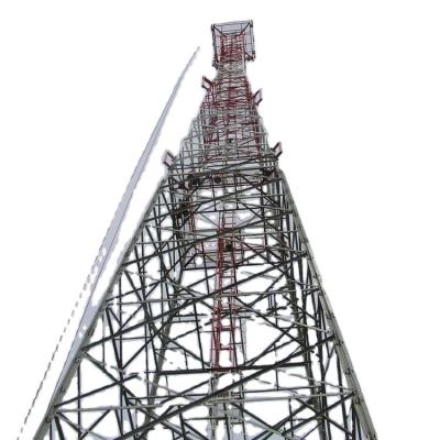 ANSI 4 Legged Lattice Antenna Tower Galvanized Steel Angular With Bracket