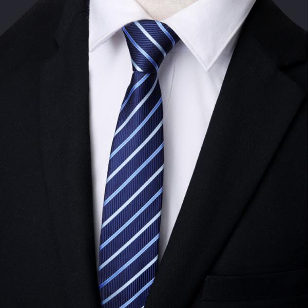 Men's Fashion Accessories Made Blue Woven Tie 100% Silk Necktie for Custom Wholesale Blue Necktie
