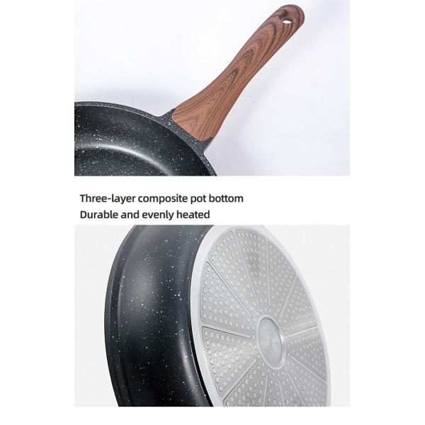 Hot Sale Cookware Marble Coating Fry Pan Die-cast Aluminum 28cm Non Stick Frying Pan Ollas Fry Pan