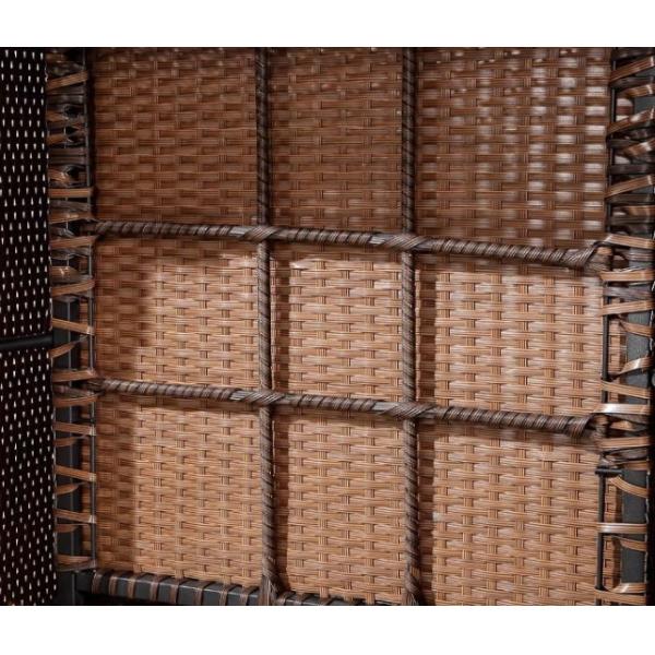 5 Piece Pe Rattan Furniture Dining Tables And Chairs Aluminum Waterproof Outside Patio Lounge Outdoor
