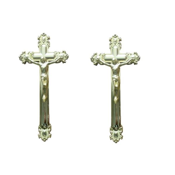 Jesus Ornamental Coffin Crucifix For Funeral Gold Color Size 44.8 × 20.8 Cm