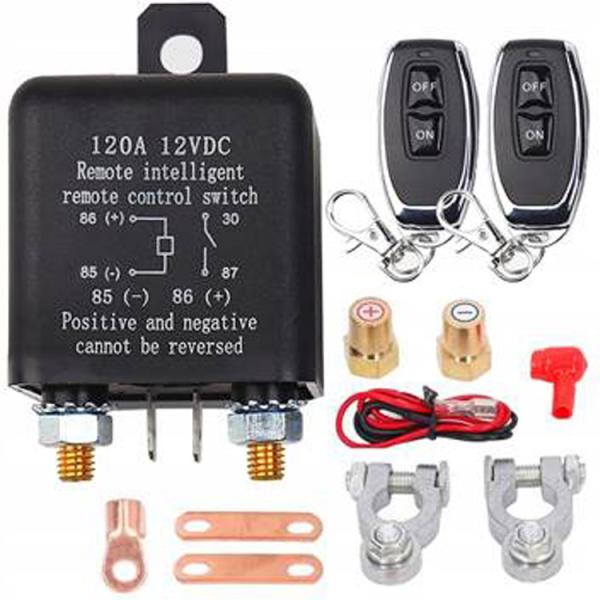 12V 24V 120A 200A High Current Relay Switch Dual Remote Car Battery Disconnect Relay Shut Off Switch Isolator