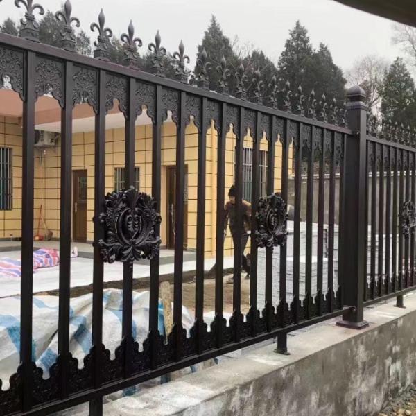 Powder coated Outdoor Steel Fence Design Security Steel Fence And Handrails 250 pounds