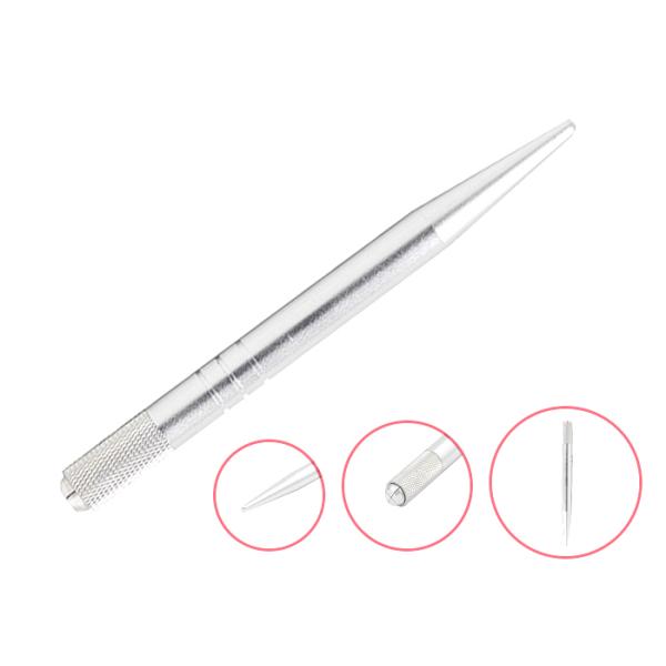 Semi Permanent Makeup 3D Embroidery Eyebrow Tattoo Pen Light Silver Manual pen
