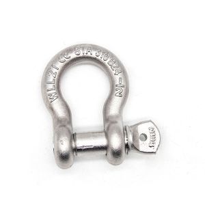 Bolt Type Safety Shackle with Heavy Load Capacity, Corrosion Resistant Stainless