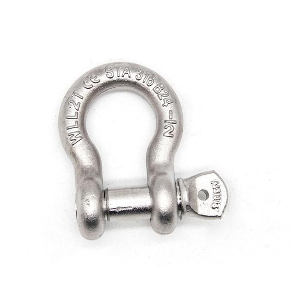 Steel Core Bow Shackle Easy To Install And Maintain Strong Rigging Component Suitable for Heavy Load Handling and Safety