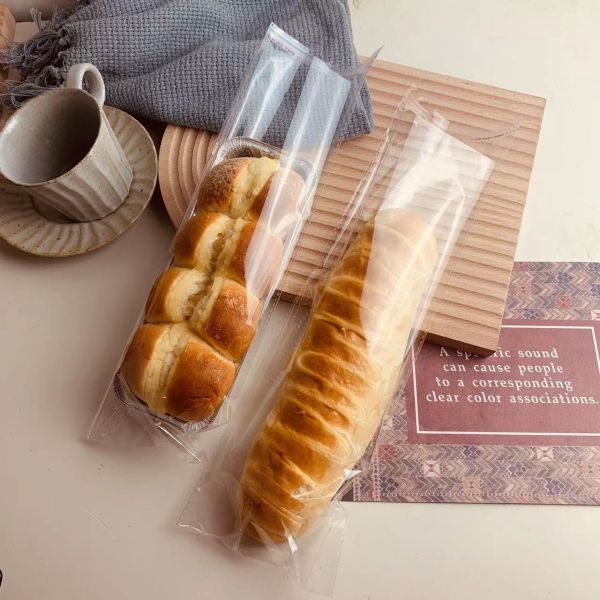 Customizable Plastic Long Loaf Bread Bags For Food Packaging
