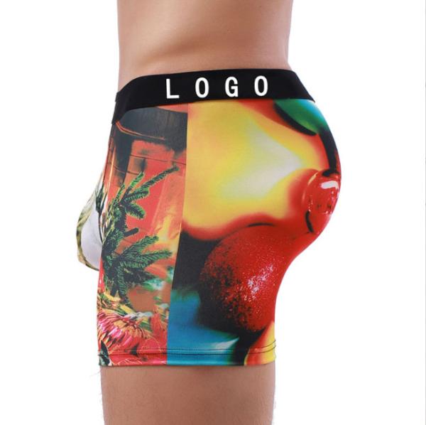 S-3XL Comfortable Mens Boxer Shorts Polyester Printing Patterns Gym Boxer Shorts