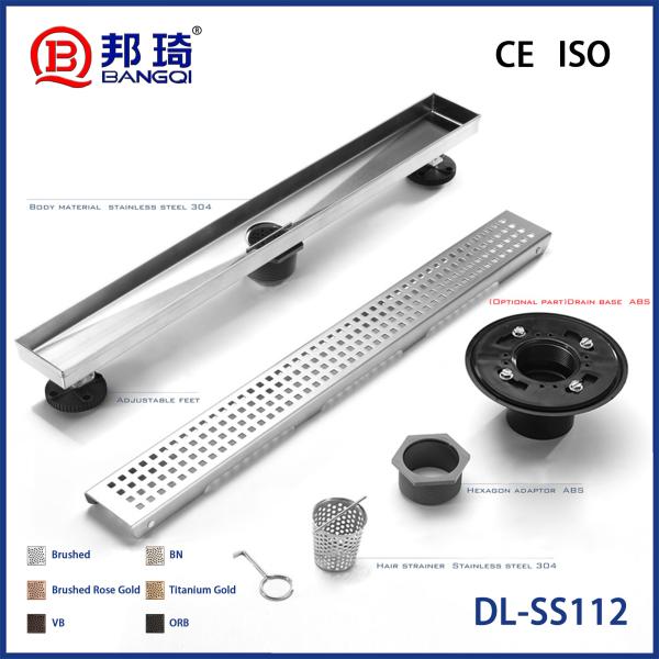 BQ-112 Drainage de plancher américain en acier inoxydable