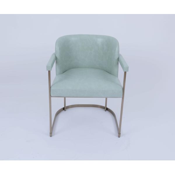 Brushed Brass Luxury Vinyl Living Room Stainless Steel Dining Chair Commercial