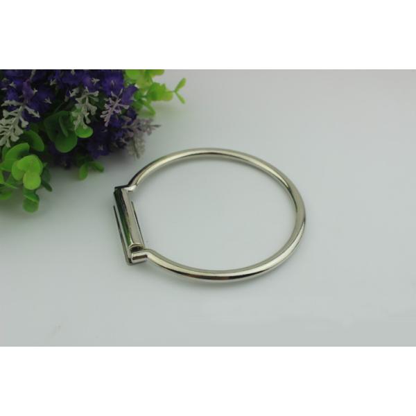 Nice polished custom zinc alloy light gold 60 mm metal handbag handle for bags parts