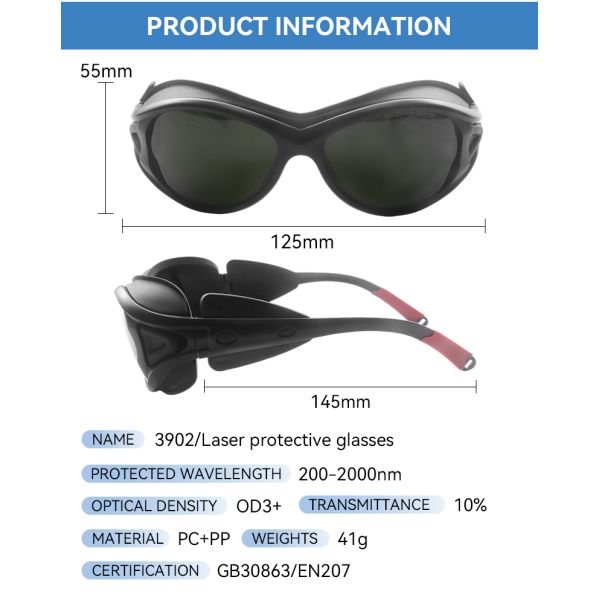 laser protective glasses laser glasses GOGGLE GLASSES 1064nm safety glasses laser lenses protect laser 200-2000nm OD3+ laser protection LASER SAFETI GLASSES laser lenses protect laser ipl glasses