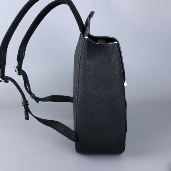 Men Essentials Christian Dior Gallop Backpack Black Grained Leather Calf