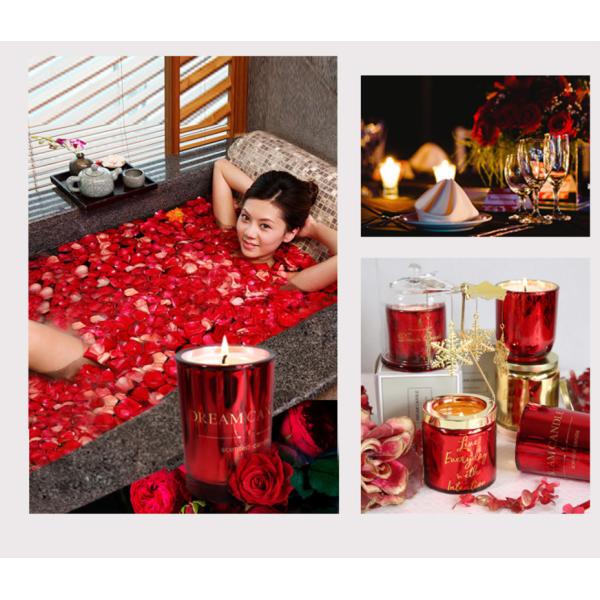 Luxury Wedding Scented Candle Glass Candle With Metal Lid