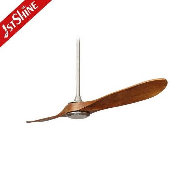 1stshine Sala de jantar 52 polegadas ventilador de teto com lâminas de madeira natural e sem luz