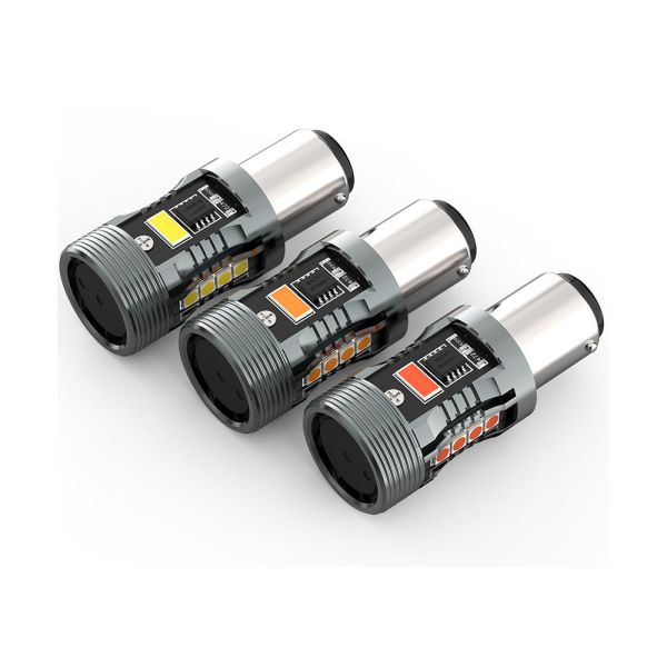 Top Sales CB7 1157 W/Y Switchback LED Bulb BAY15D BA15D Dual Color Canbus 28W 2500LM for Signal Brake Lights
