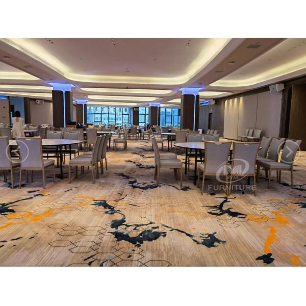 Anti Friction Fabrics Hotel Banquet Chair Round Back Stacking Foam Cushion