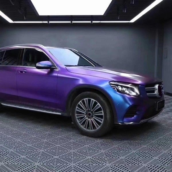Matte Diamond Purple Blue Car Interior Vinyl Wrap Racing Car Sticker Car Full Body Decals