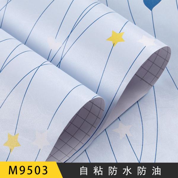 Apartment Decoration PVC 3D Wallpaper for Children Room DIY Self Adhesive Wall Covering